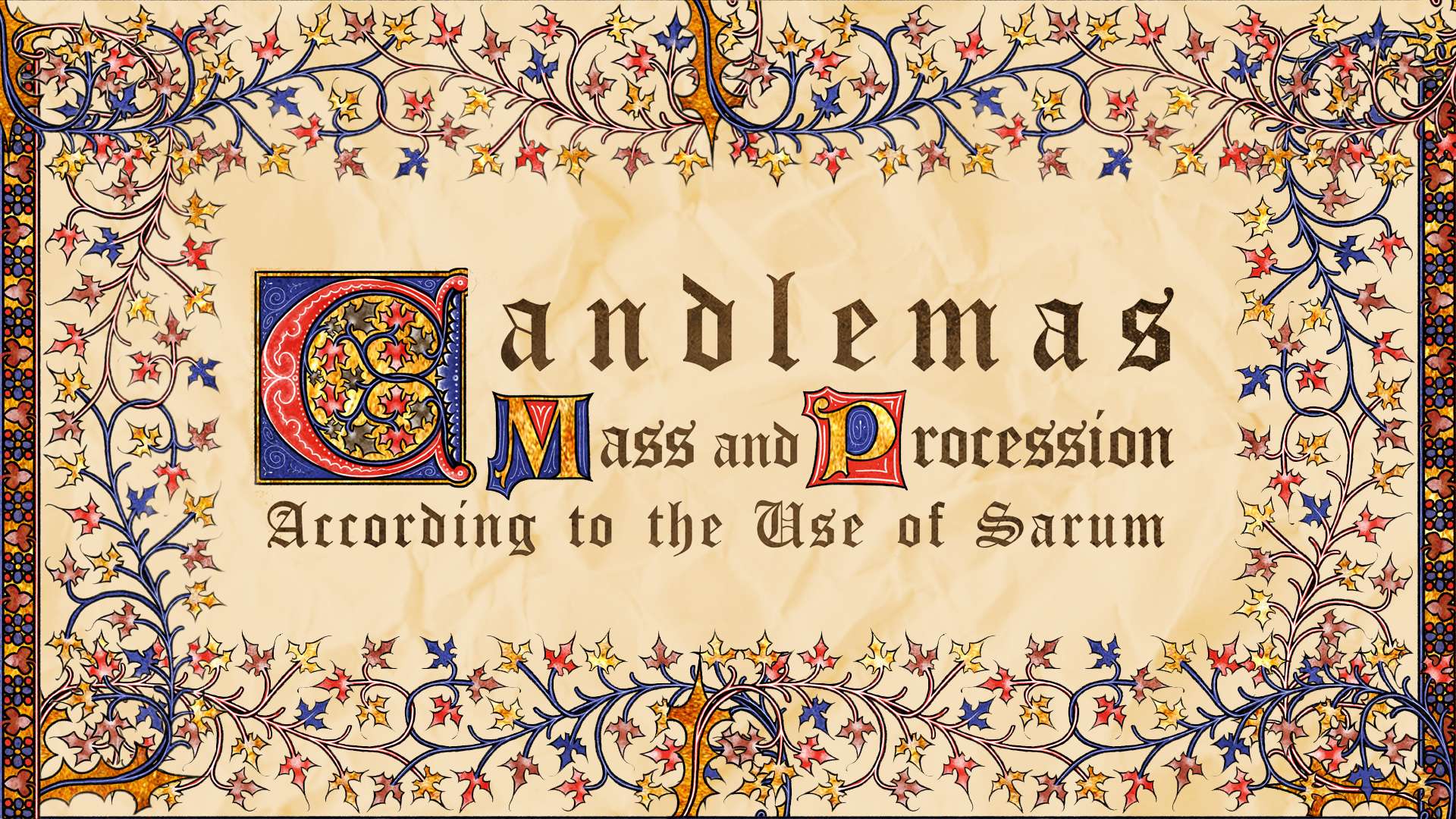 New recording available: Candlemas Sarum Mass and Procession
